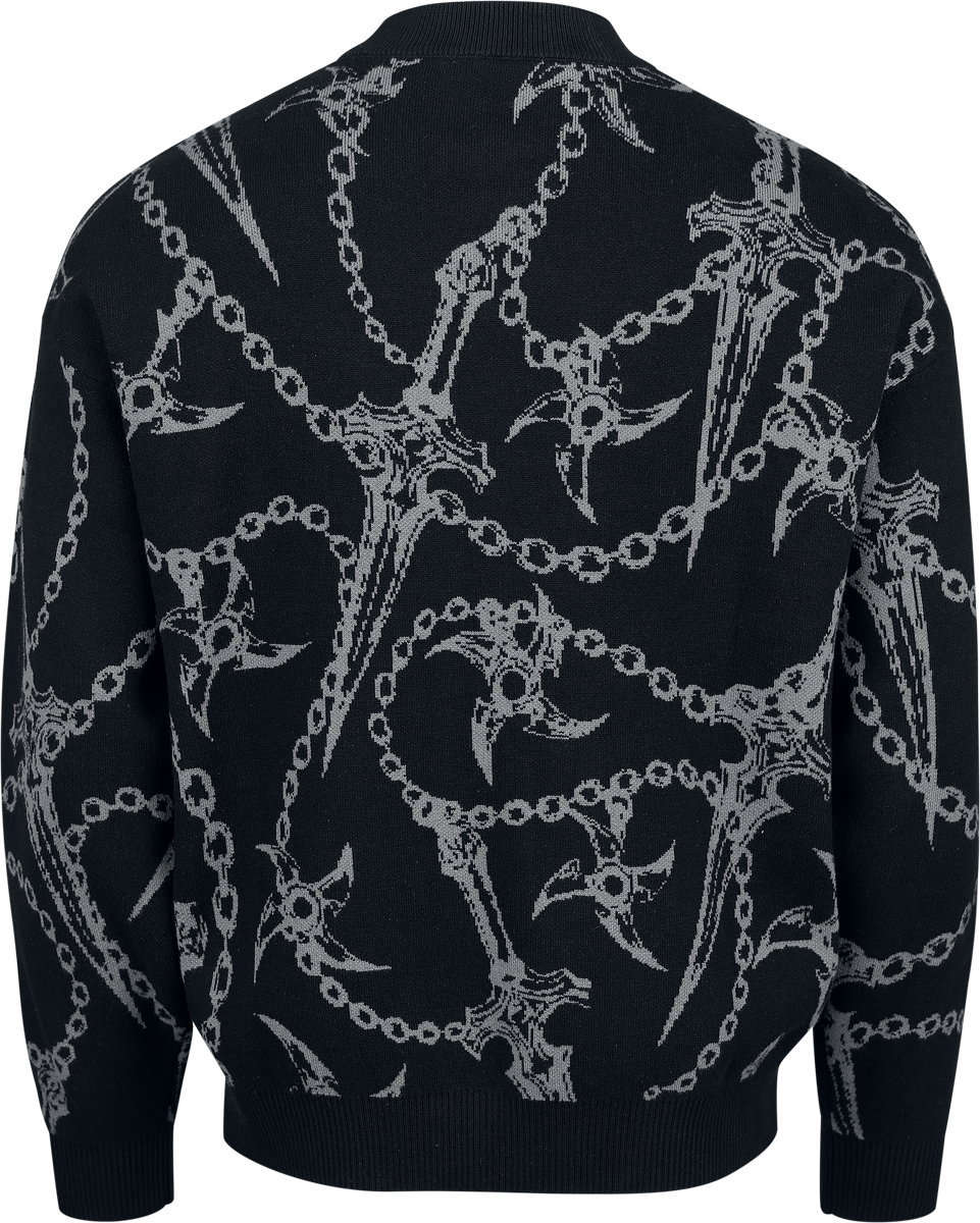 Pull tricoté  de Chet Rock - Dagger - Pull - L à XXL - pour Homme - noir - Chet Rock - View 2