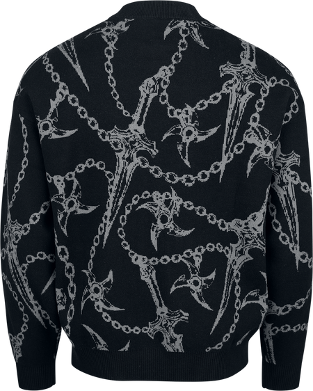 Pull tricoté  de Chet Rock - Dagger - Pull - L à XXL - pour Homme - noir - Chet Rock - View 2