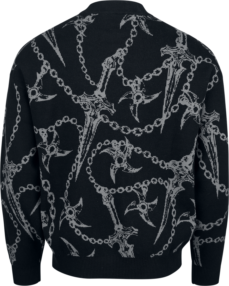 Pull tricoté  de Chet Rock - Dagger - Pull - L à XXL - pour Homme - noir - Chet Rock - View 2