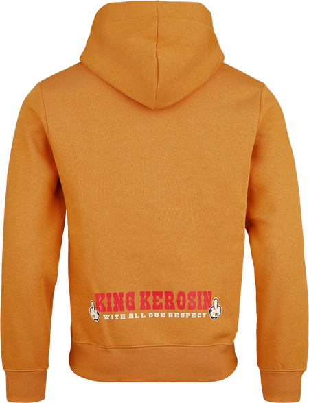 Sweat-shirt à capuche Rockabilly de King Kerosin - Never Fuck a Fucker - Sweat à Capuche - S à L - pour Homme - orange - King Kerosin - View 2