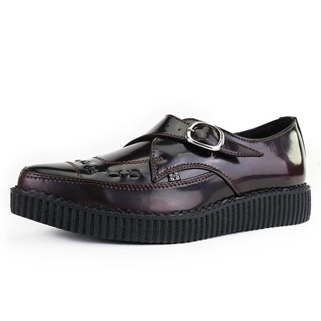 Creepers Rockabilly de T.U.K - Pointed Creeper Buckle - EU41 à EU46 - pour Homme - bordeaux - T.U.K