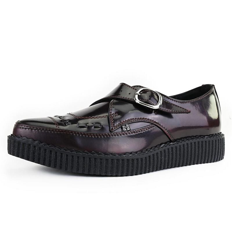 Creepers Rockabilly de T.U.K - Pointed Creeper Buckle - EU41 à EU46 - pour Homme - bordeaux - T.U.K