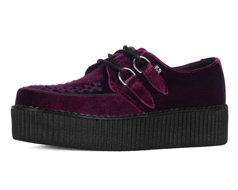 Creepers Gothic de T.U.K - Viba High Creeper - EU37 à EU42 - pour Femme - bordeaux - T.U.K