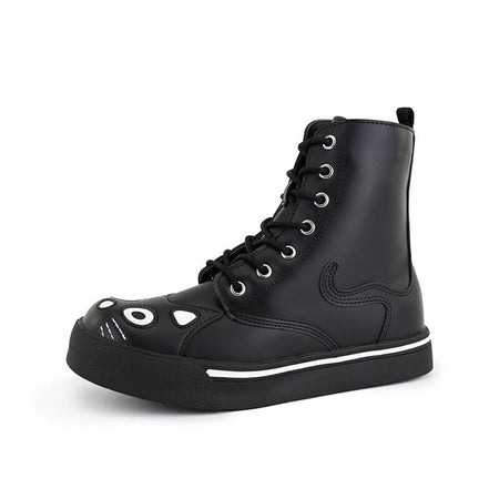 Baskets hautes Gothic de T.U.K - Kitty Sneaker Combat Boot - EU36 à EU40 - pour Femme - noir - T.U.K