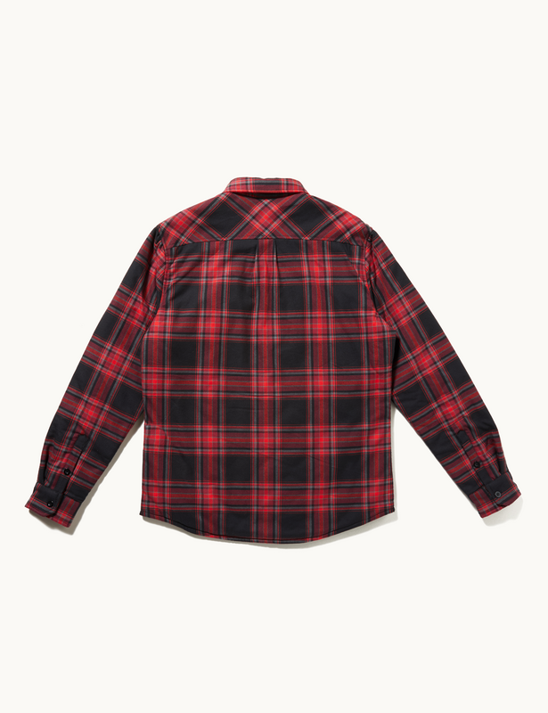 Chemise en flanelle  de Chet Rock - Chemise à Carreaux - S à XL - pour Homme - rouge/noir - Chet Rock - View 2