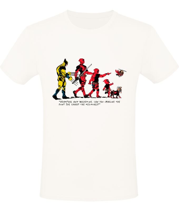 T-Shirt Manches courtes Disney de Deadpool - Deadpool & Wolverine - Can You Imagine The Fun? - S à XXL - pour Homme - blanc - Deadpool