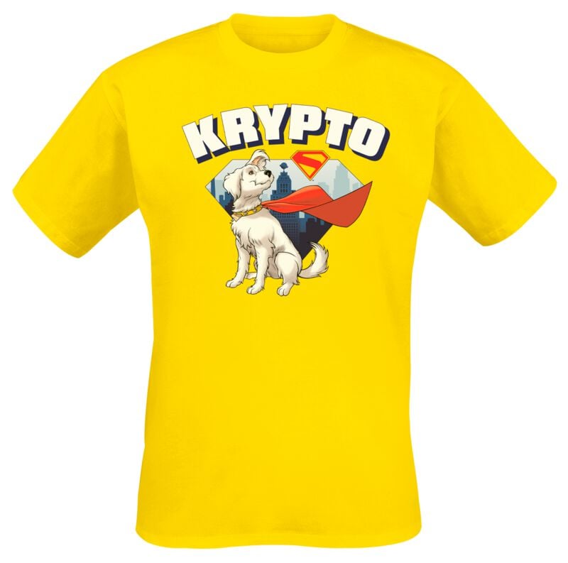 T-Shirt Manches courtes  de Superman - 2025 - Krypto Super-Chien - S à XXL - pour Homme - jaune - Superman