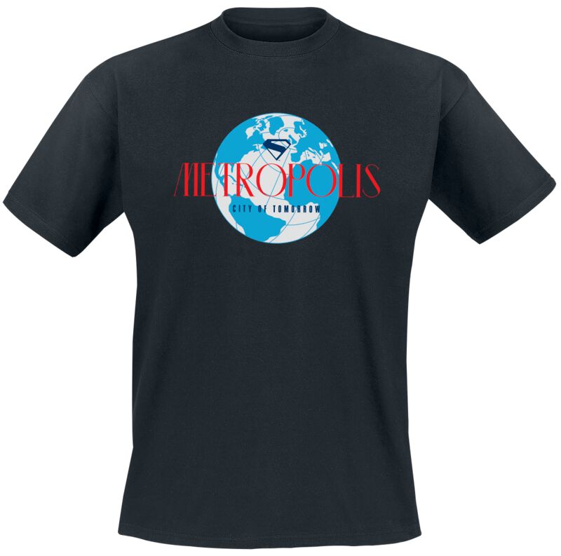 T-Shirt Manches courtes  de Superman - 2025 - Superman Metropolis - S à XXL - pour Homme - noir - Superman