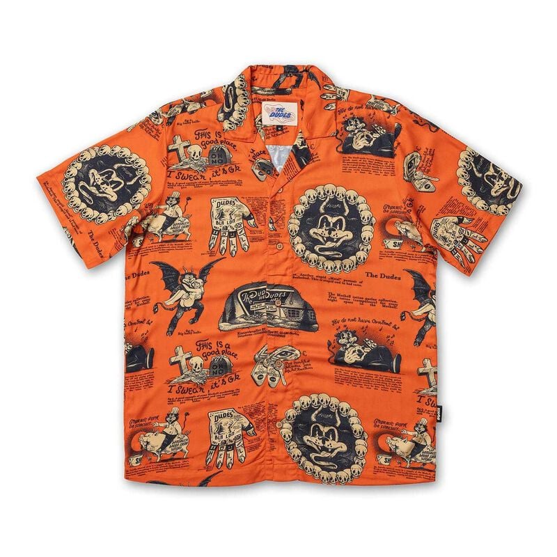 Chemise manches courtes  de The Dudes - Beelzebud - Chemise Hawaïenne Rouge - S à L - pour Homme - multicolore - The Dudes