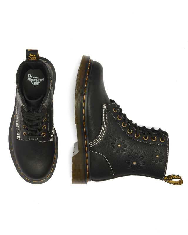 Bottes  de Dr. Martens - 1460 Pascal Flower - EU36 à EU40 - pour Femme - noir - Dr. Martens - View 2