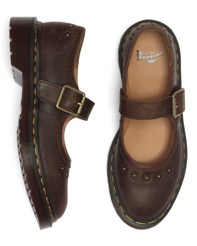 Ballerines  de Dr. Martens - Mary Jane Flower - EU36 à EU41 - pour Femme - marron - Dr. Martens - View 2