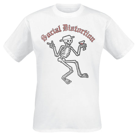 T-Shirt Manches courtes  de Social Distortion - Skelly Vintage - S à 3XL - pour Homme - blanc - Social Distortion