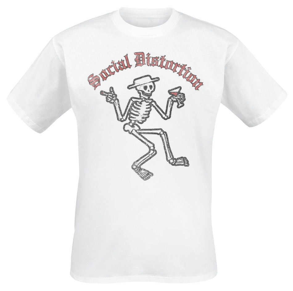 T-Shirt Manches courtes  de Social Distortion - Skelly Vintage - S à 3XL - pour Homme - blanc - Social Distortion