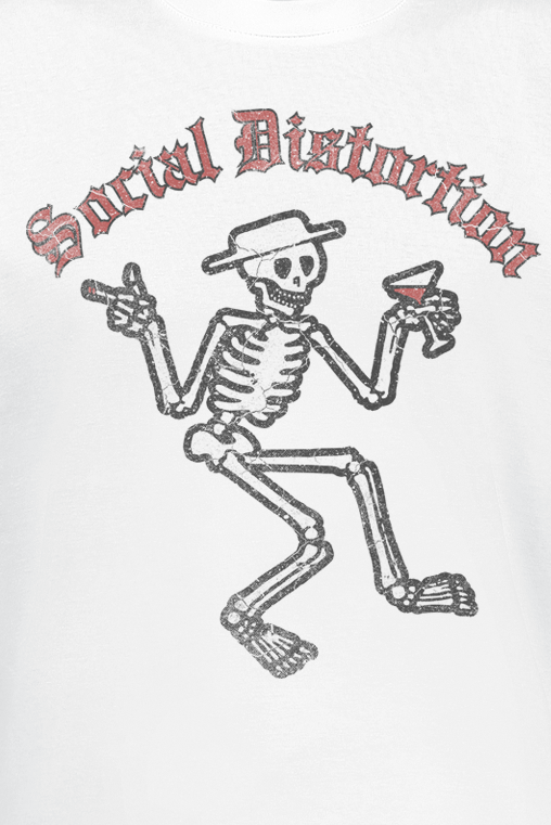 T-Shirt Manches courtes  de Social Distortion - Skelly Vintage - S à 3XL - pour Homme - blanc - Social Distortion - View 2