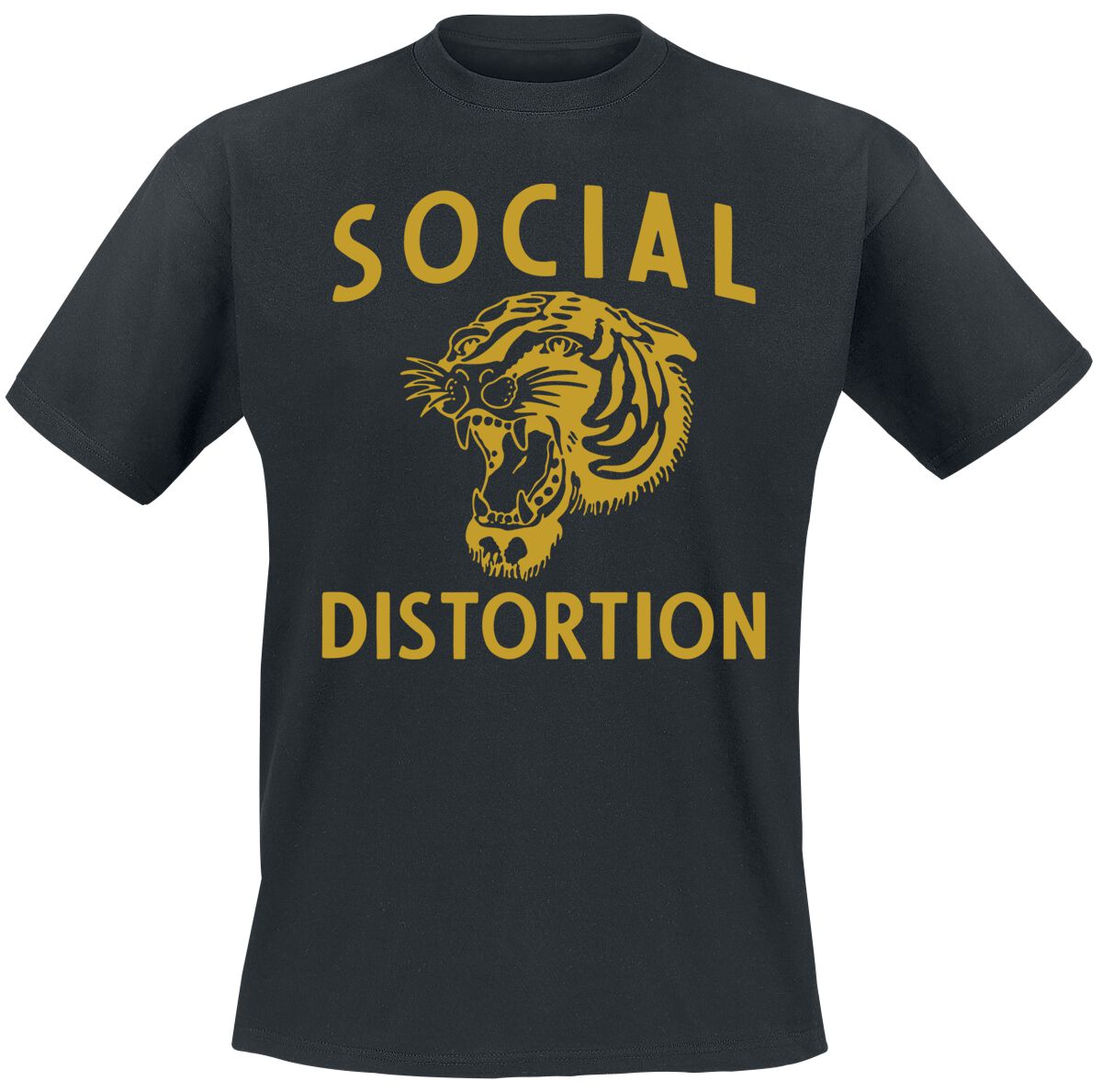 T-Shirt Manches courtes  de Social Distortion - Tiger - S à 3XL - pour Homme - noir - Social Distortion