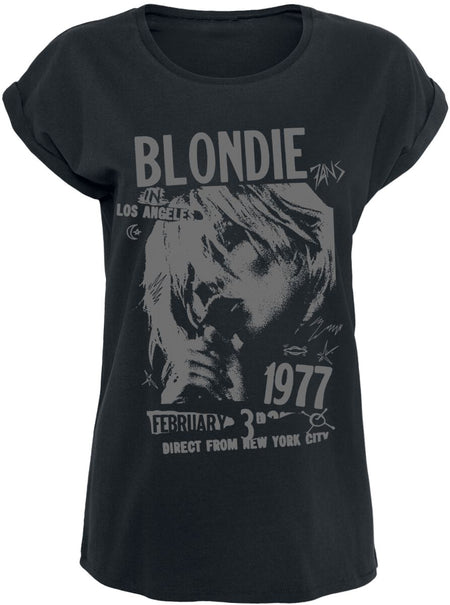 T-Shirt Manches courtes  de Blondie - Tour 1977 - S à XXL - pour Femme - noir - Blondie