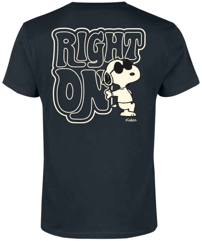 T-Shirt Manches courtes  de Snoopy - Snoopy - Right On - S à 4XL - pour Homme - noir - Snoopy - View 2