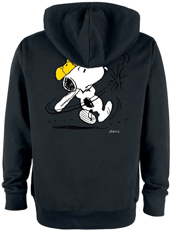 Sweat-shirt à capuche  de Snoopy - Snoopy - Baseball - S à 3XL - pour Homme - noir - Snoopy - View 2