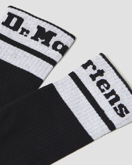 Chaussettes  de Dr. Martens - Athletic Logo Sock - Black + White - S-M à M-L - pour Unisexe - noir - Dr. Martens - View 2