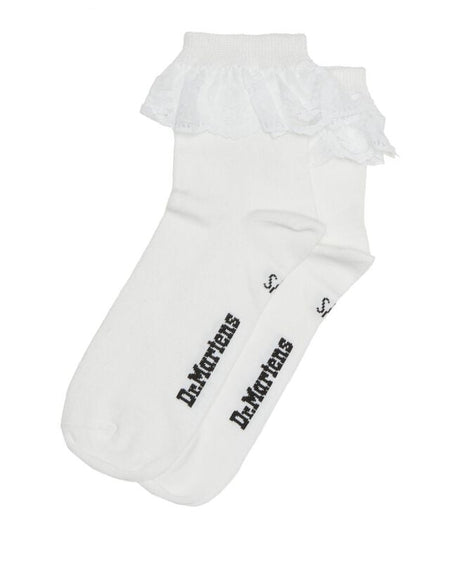 Chaussettes  de Dr. Martens - Frill Sock - White - S-M - pour Femme - blanc - Dr. Martens