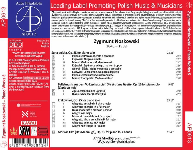 Œuvres pour piano Volume 5 - Front Cover