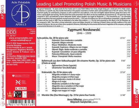 Œuvres pour piano Volume 5 - Front Cover