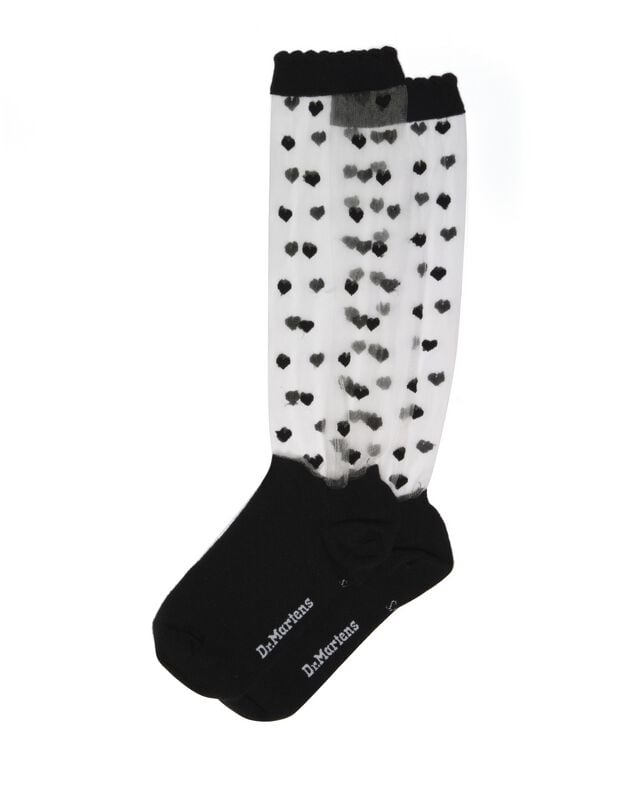Chaussettes  de Dr. Martens - Short Heart Mesh Sock - Black - S-M - pour Unisexe - noir - Dr. Martens