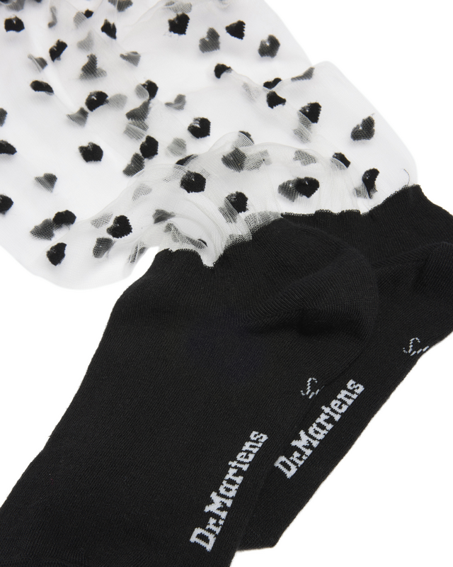 Chaussettes  de Dr. Martens - Short Heart Mesh Sock - Black - S-M - pour Unisexe - noir - Dr. Martens - View 2