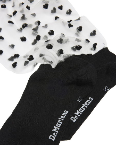 Chaussettes  de Dr. Martens - Short Heart Mesh Sock - Black - S-M - pour Unisexe - noir - Dr. Martens - View 2