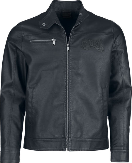 Veste en imitation cuir  de Ghost - Ghost - Collection Signature EMP - M à 3XL - pour Homme - noir - Ghost