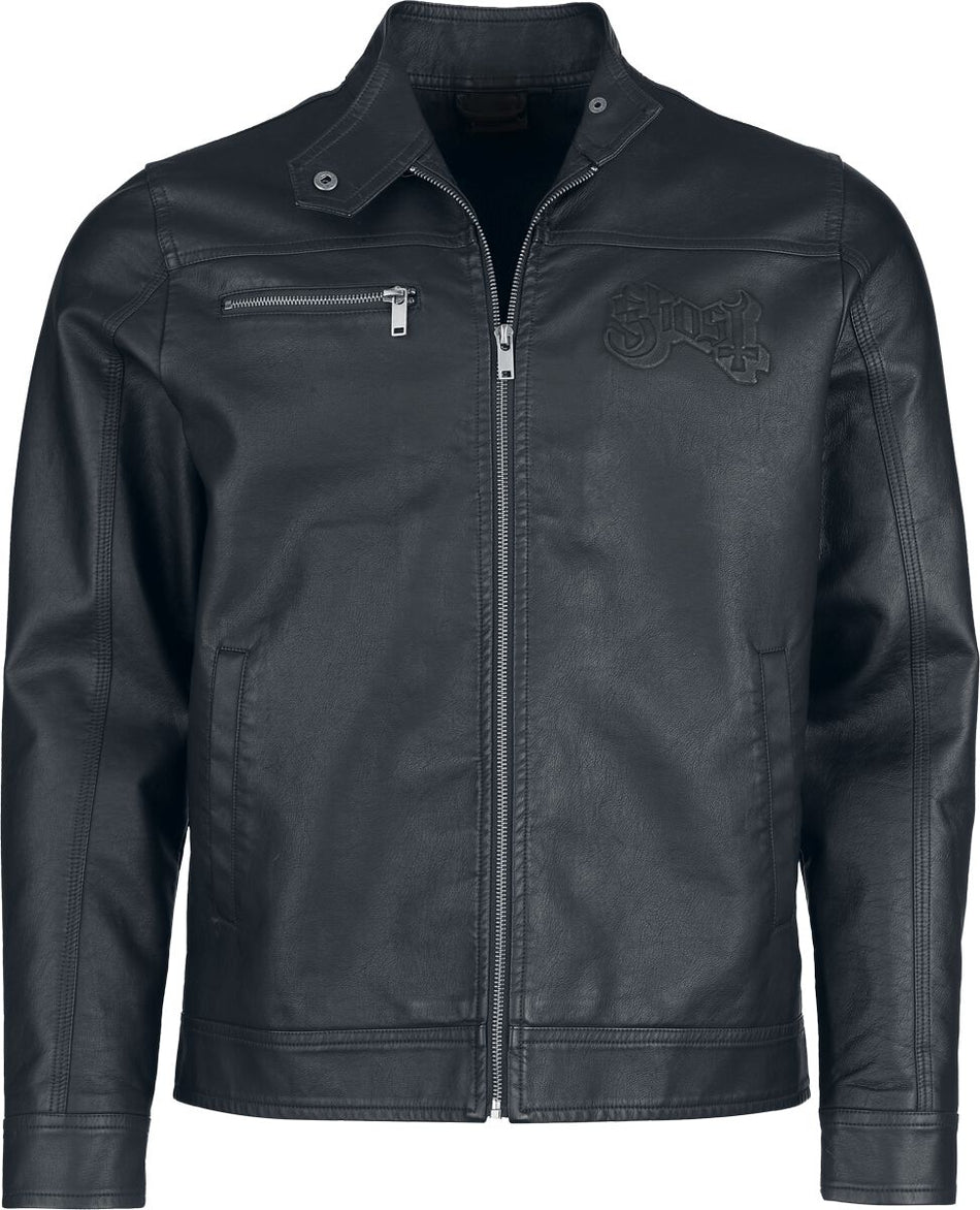 Veste en imitation cuir  de Ghost - Ghost - Collection Signature EMP - M à 3XL - pour Homme - noir - Ghost