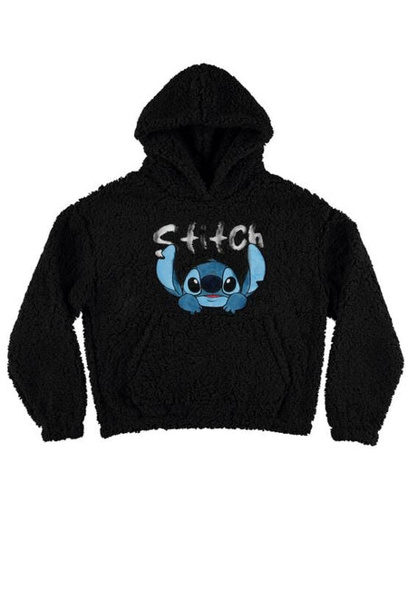 Sweat-shirt à capuche Disney de Lilo & Stitch - Stitch - Teddy Hoodie - S à XXL - pour Femme - noir - Lilo & Stitch