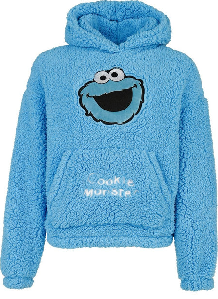 Sweat-shirt à capuche  de Sesame Street - Cookie Monster - S à XXL - pour Femme - bleu - Sesame Street
