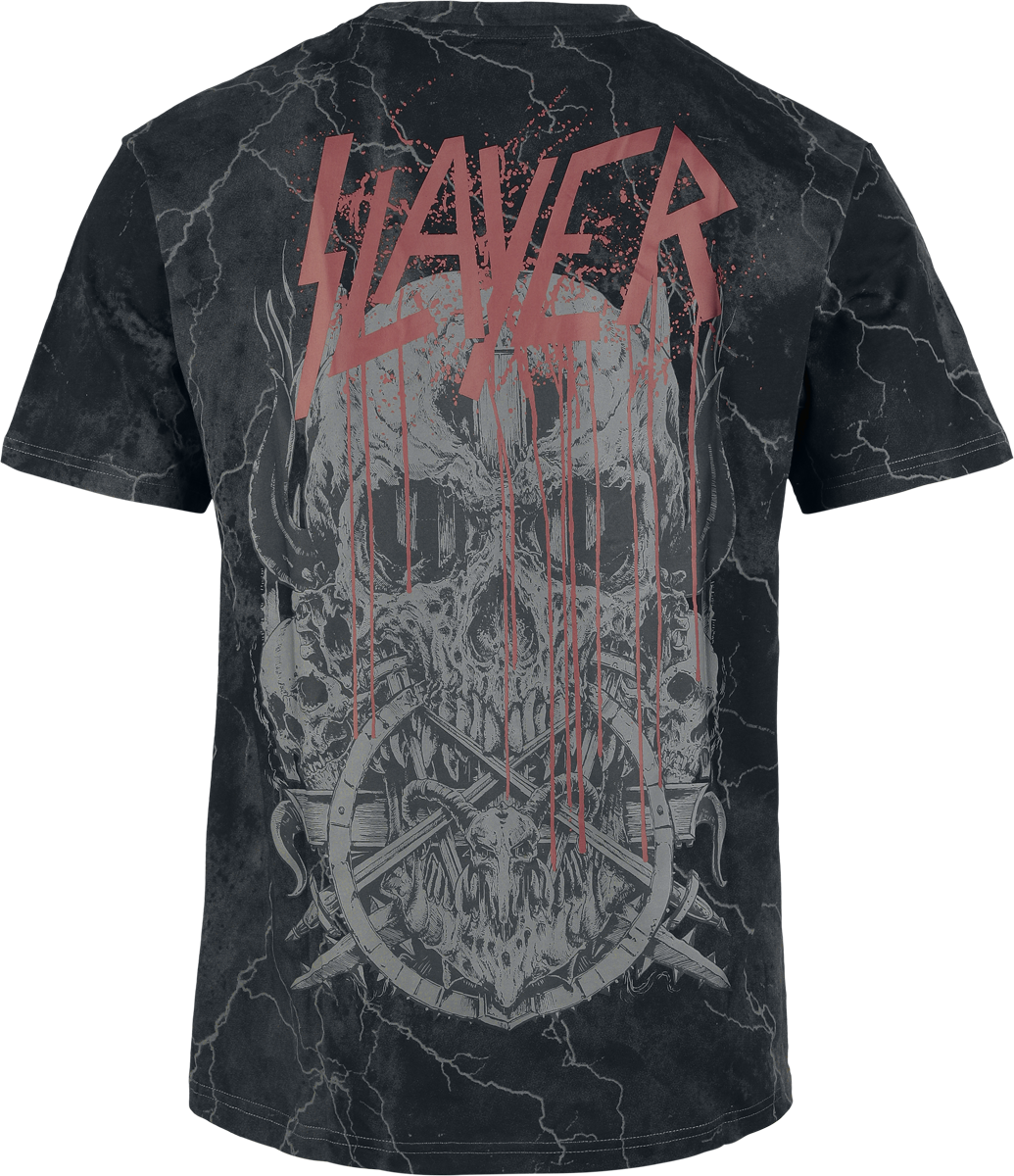 T-Shirt Manches courtes  de Slayer - EMP Signature Collection - Heavyweight - M à 3XL - pour Homme - gris foncé - Slayer - View 2