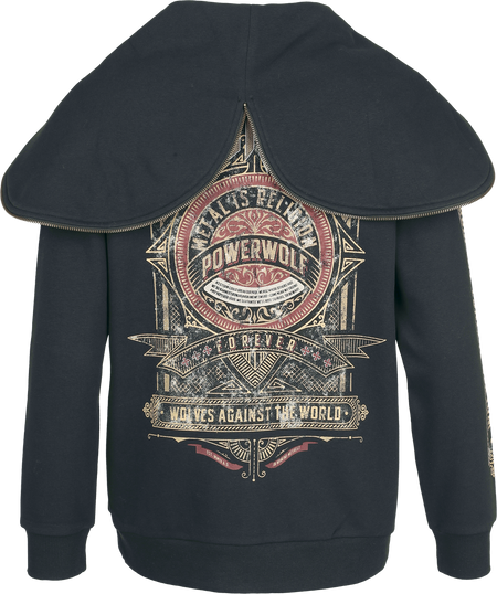Sweat-shirt zippé à capuche  de Powerwolf - EMP Signature Collection - S à 3XL - pour Femme - noir - Powerwolf - View 2