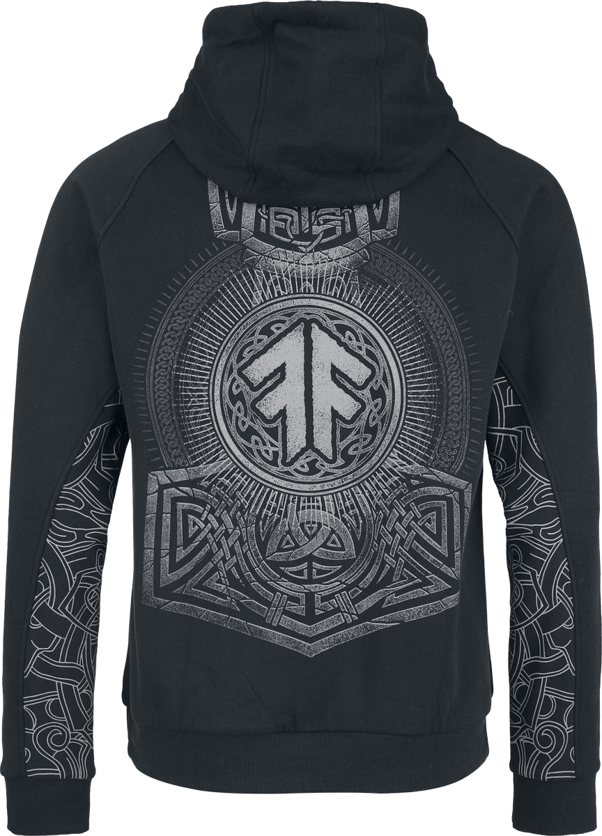 Sweat-shirt à capuche  de Amon Amarth - EMP Signature Collection - M à 3XL - pour Homme - gris - Amon Amarth - View 2
