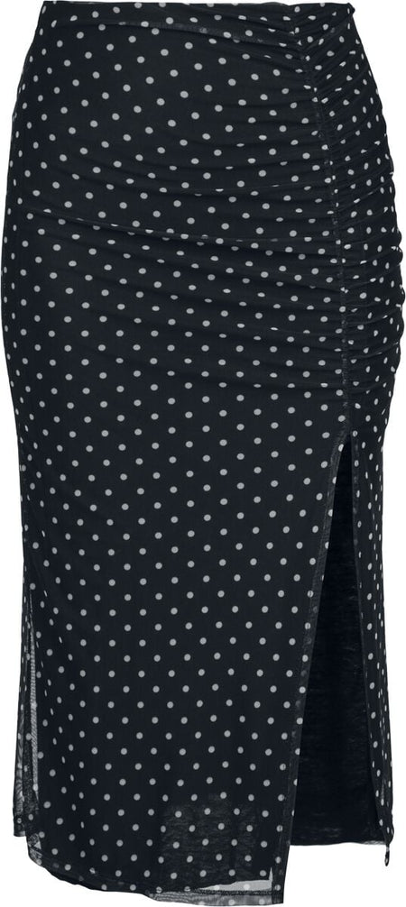 Jupe mi-longue  de RED by EMP - Jupe à Pois - S à XL - pour Femme - noir - RED by EMP
