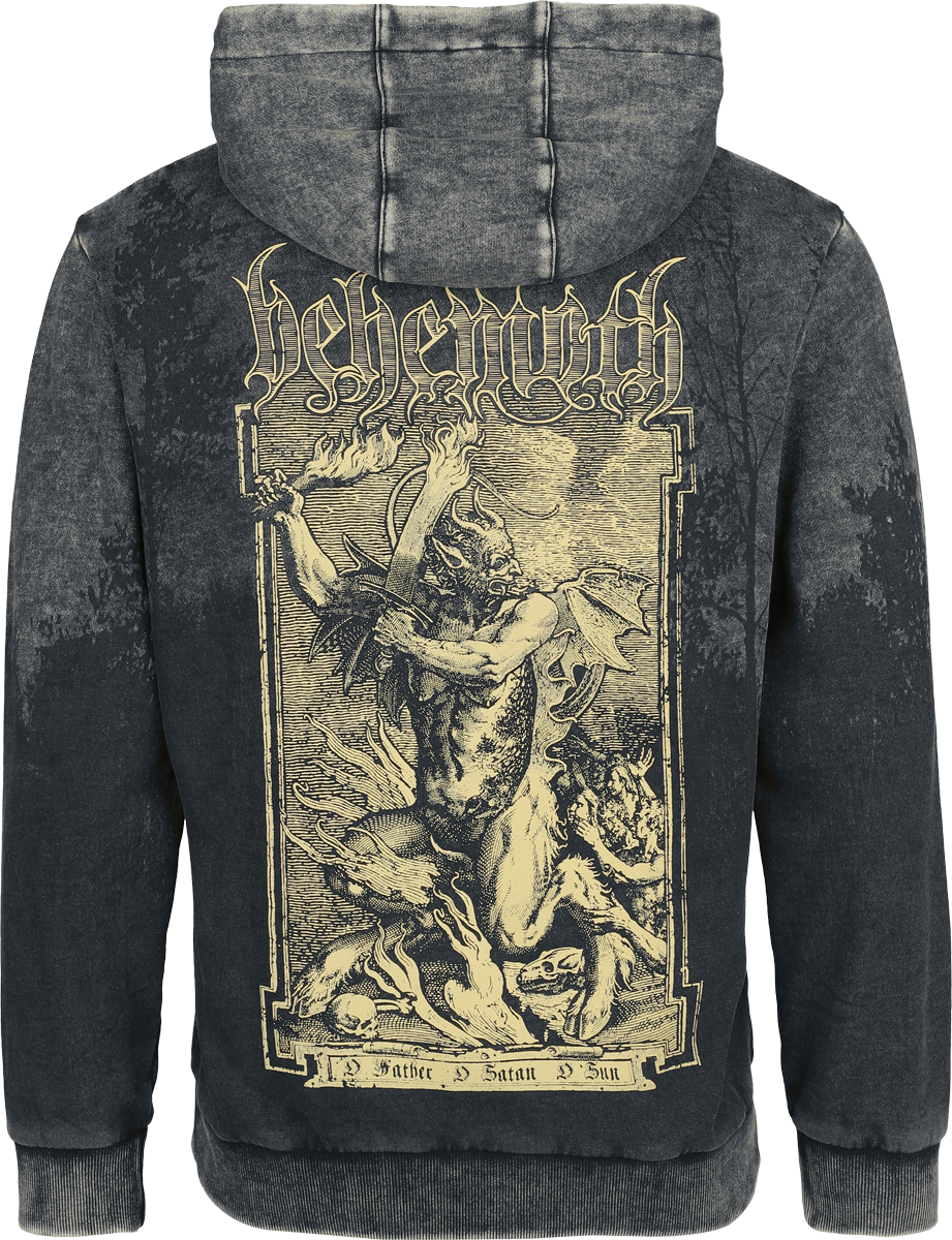 Sweat-shirt à capuche  de Behemoth - EMP Signature Collection - M à 3XL - pour Homme - gris foncé/noir - Behemoth - View 2