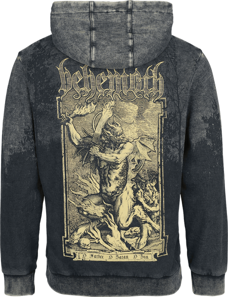 Sweat-shirt à capuche  de Behemoth - EMP Signature Collection - M à 3XL - pour Homme - gris foncé/noir - Behemoth - View 2