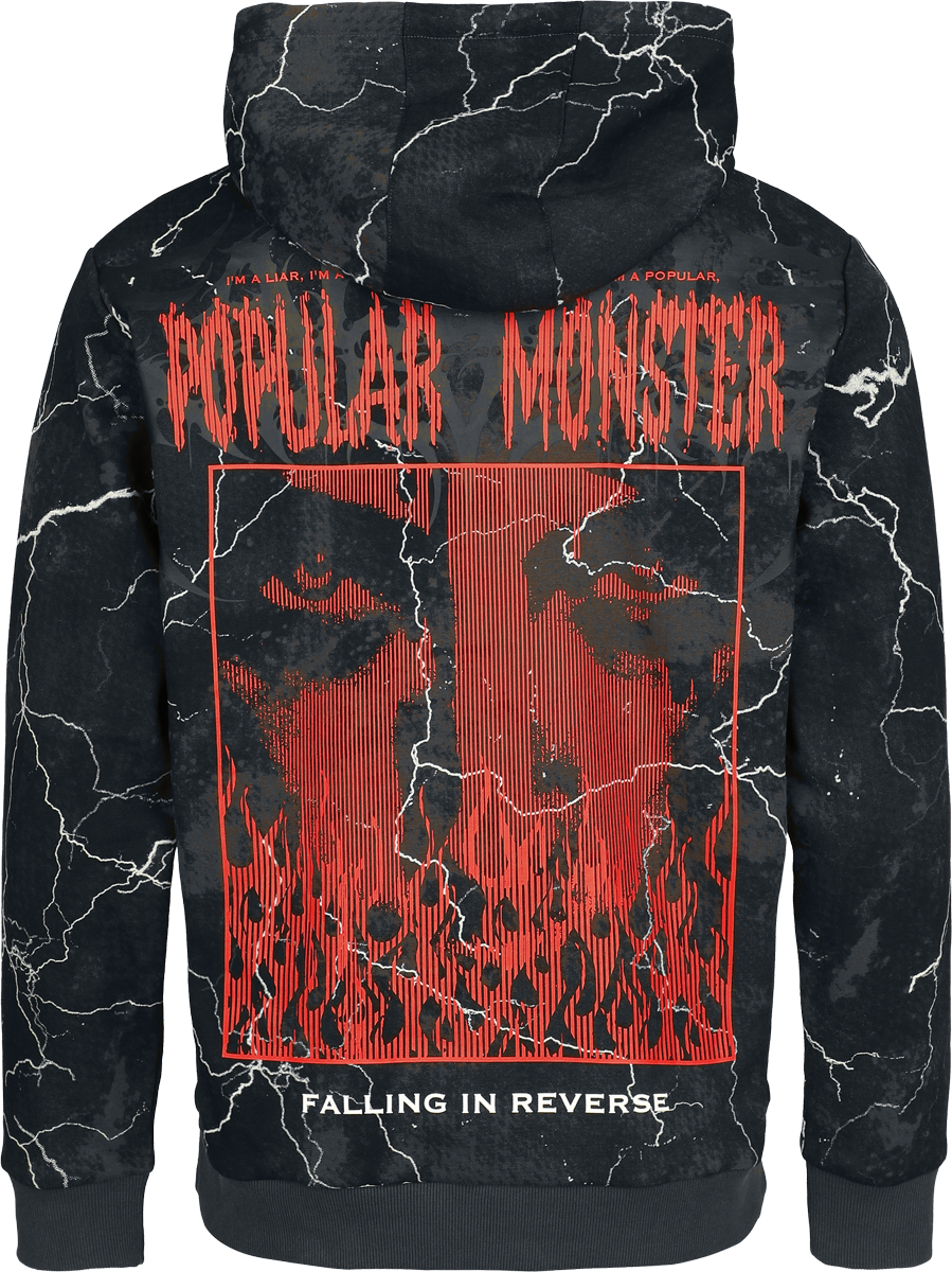 Sweat-shirt à capuche  de Falling In Reverse - EMP Signature Collection - S à XXL - pour Homme - gris foncé - Falling In Reverse - View 2