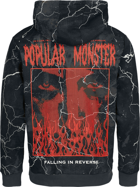 Sweat-shirt à capuche  de Falling In Reverse - EMP Signature Collection - S à XXL - pour Homme - gris foncé - Falling In Reverse - View 2