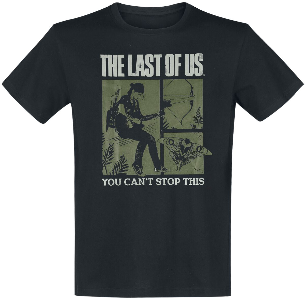T-Shirt Manches courtes Gaming de The Last Of Us - Butterfly - S à XXL - pour Homme - noir - The Last Of Us