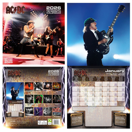 Calendrier mural  de AC/DC - Wandkalender 2026 - pour Unisexe - multicolore - AC/DC - View 2