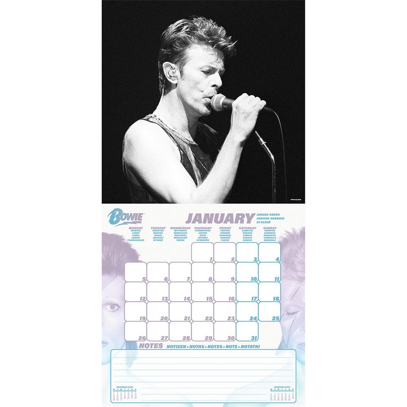 Calendrier mural  de David Bowie - Wandkalender 2026 - pour Unisexe - multicolore - David Bowie - View 2