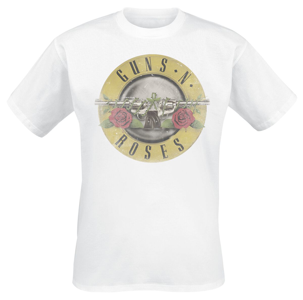 T-Shirt Manches courtes  de Guns N' Roses - Balle Usée - S à 3XL - pour Homme - blanc - Guns N' Roses