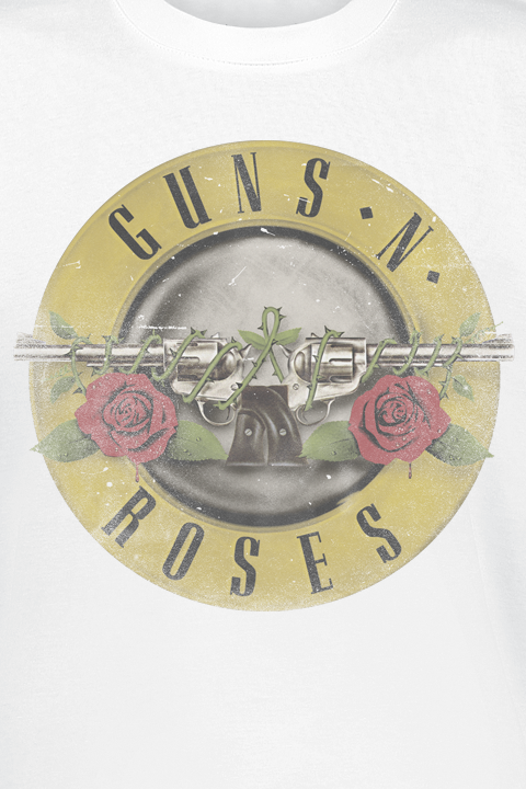 T-Shirt Manches courtes  de Guns N' Roses - Balle Usée - S à 3XL - pour Homme - blanc - Guns N' Roses - View 2