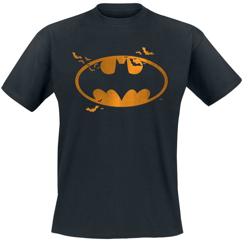 T-Shirt Manches courtes  de Batman - Justice League - Bats Halloween Logo - S à 3XL - pour Homme - noir - Batman