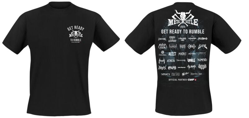 T-Shirt Manches courtes  de Wacken Open Air 2025 - Metal Battle 2025 LineUp - S à 4XL - pour Homme - noir - Wacken Open Air 2025
