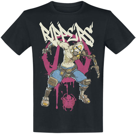 T-Shirt Manches courtes Gaming de Borderlands - Rippers - S à XXL - pour Homme - noir - Borderlands
