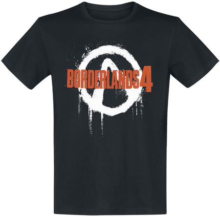 T-Shirt Manches courtes Gaming de Borderlands - Borderlands 4 Logo - S à XXL - pour Homme - noir - Borderlands
